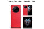 Чехол MyPads для смартфона Tecno Phantom V Fold, искусственная кожа, приятный на ощупь