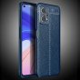 Чехол бампер накладка MyPads «Pelle Morbida» на OnePlus Nord CE 2 Lite 5G из качественного износостойкого силикона с декоративным дизайном под кожу с тиснением синий