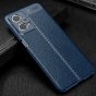 Чехол бампер накладка MyPads «Pelle Morbida» на OnePlus Nord CE 2 Lite 5G из качественного износостойкого силикона с декоративным дизайном под кожу с тиснением синий