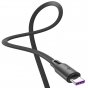 Фирменный дата-кабель USB Type-C для передачи данных высокоскоростной поддерживает быструю зарядку для мобильных телефонов Android 1 метр черный 