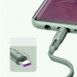 Фирменный дата-кабель USB Type-C для передачи данных высокоскоростной поддерживает быструю зарядку для мобильных телефонов Android 1 метр черный 