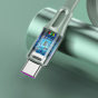 Фирменный дата-кабель USB Type-C для передачи данных высокоскоростной поддерживает быструю зарядку для мобильных телефонов Android 1 метр черный 