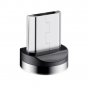 Кабель плетеный 3В1 для зарядки и передачи данных USB - Lighting/ Micro-USB/ Type-C с магнитными сменными разъемами 1 метр черный