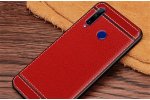 Фирменный чехол бампер накладка на Honor 20S ( Китайская версия) / Honor 20 из качественного износостойкого силикона с декоративным дизайном под кожу с тиснением красный