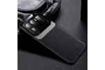 Чехол задняя панель MyPads «Generoso» для Xiaomi Redmi 13C 4G / Redmi 13C 5G / Redmi 13R / Poco C65 из силикона со вставками из импортной эко-кожи и оргстекла черная