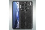 Чехол бампер накладка MyPads «Pelle Morbida» на Vivo X90 из качественного износостойкого силикона с декоративным дизайном под кожу с тиснением черный
