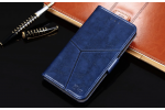 Чехол-книжка MyPads «Ktry Cucitura geometrica» для OPPO A57 из качественной импортной кожи прошитый по контуру с необычным геометрическим швом цвет синий