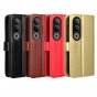 Чехол-книжка MyPads Porta Biglietti для OnePlus Ace 3v / OnePlus nord ce4 из импортной эко-кожи с подставкой застёжкой и визитницей красный