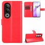 Чехол-книжка MyPads Porta Biglietti для OnePlus Ace 3v / OnePlus nord ce4 из импортной эко-кожи с подставкой застёжкой и визитницей красный