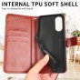 Чехол-книжка MyPads Porta Biglietti для OnePlus Ace 3v / OnePlus nord ce4 из импортной эко-кожи с подставкой застёжкой и визитницей красный