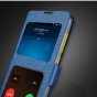 Чехол-книжка MyPads «Con Una Finestra» для OnePlus Ace 3v / OnePlus nord ce4 с окном вызова предпросмотра и свайпом позволяет отвечать на звонки и сообщения не открывая крышку синий