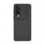 Чехол панель-бампер MyPads Tenda для OnePlus Ace 3v / OnePlus nord ce4 из пластика с закрывающейся камерой и матовой отделкой «под карбон» с защитой шторкой заглушкой для камеры черная
