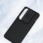 Чехол панель-бампер MyPads Tenda для OnePlus Ace 3v / OnePlus nord ce4 из пластика с закрывающейся камерой и матовой отделкой «под карбон» с защитой шторкой заглушкой для камеры черная