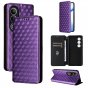Чехол-книжка MyPads «Elegante pattern Rombo» для OnePlus Ace 3v / OnePlus nord ce4 из качественной импортной эко-кожи с 3d узором фиолетовый с магнитной крышкой. Только в нашем магазине. Количество ограничено