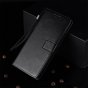 Чехол-книжка MyPads Porta Biglietti для TCL 60 R 5G из импортной эко-кожи с подставкой застежкой и визитницей, черный