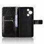 Чехол-книжка MyPads Porta Biglietti для TCL 60 R 5G из импортной эко-кожи с подставкой застежкой и визитницей, черный