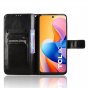 Чехол-книжка MyPads Porta Biglietti для TCL 60 R 5G из импортной эко-кожи с подставкой застежкой и визитницей, черный