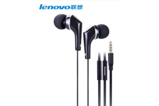 Фирменные оригинальные наушники-вкладыши Lenovo с микрофоном и переключателем песен для всех моделей телефонов черные