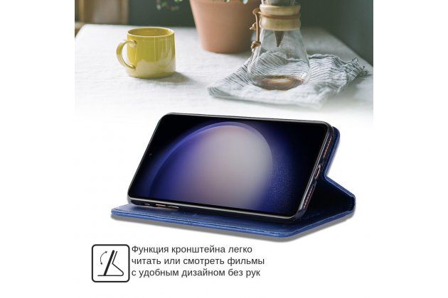 Кожаный чехол MyPads для iPhone 11 Pro, синий