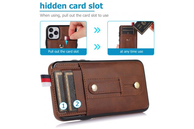 Кожаный чехол MyPads для Apple iPhone 11 Pro (Эпл Айфон 11 Про) с отделением для карт