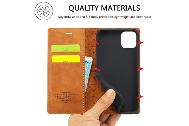 Кожаный чехол-книжка LCIMEEKE / MyPads для Apple iPhone 11 Pro с магнитом и защитой от ударов