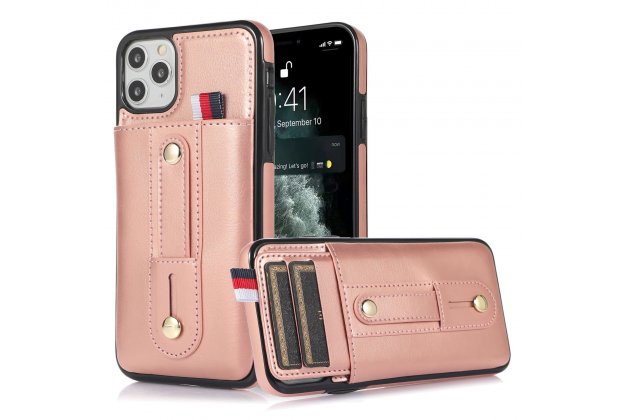 Кожаный чехол MyPads для Apple iPhone 11 Pro (Эпл Айфон 11 Про) с отделением для карт