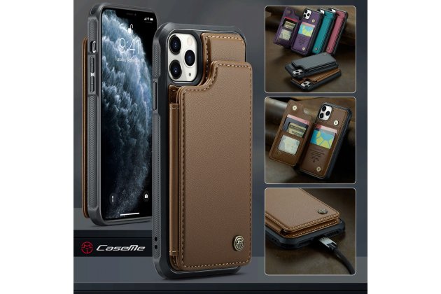 Кожаный чехол MyPads для iPhone 11 Pro с держателем для карт