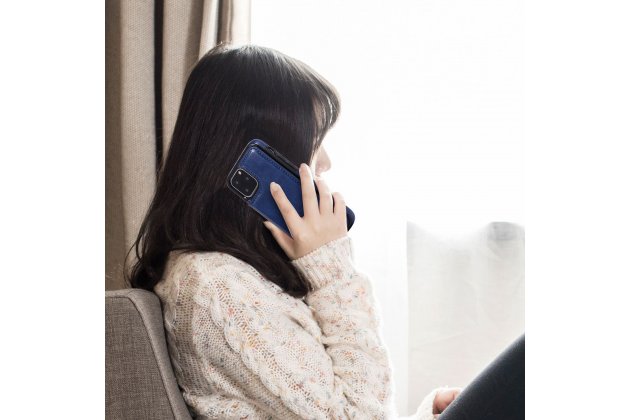 Кожаный чехол MyPads для iPhone 11 Pro с отделением для карты