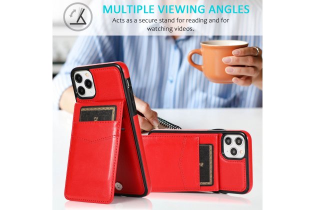 Кожаный чехол MyPads с подставкой для iPhone 11 Pro, одноцветный