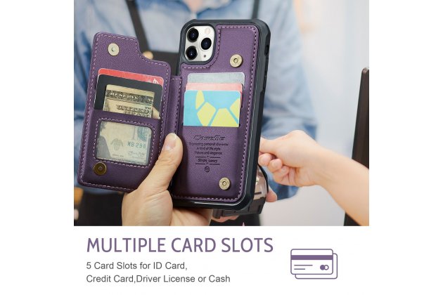 Кожаный чехол MyPads для iPhone 11 Pro с держателем для карт