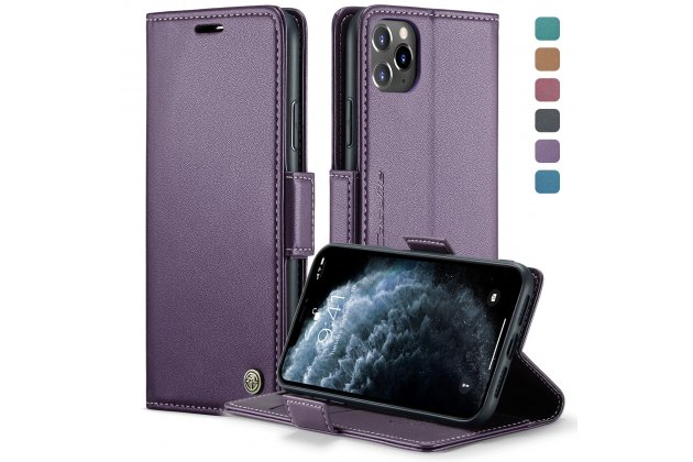 Кожаный чехол MyPads для iPhone 11 Pro с RFID-блокировкой и магнитной застежкой