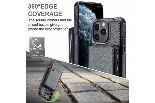 Кожаный чехол MyPads для Apple iPhone 11 Pro (Эпл Айфон 11 Про) с ремешком и RFID-блокировкой, держателем для карт и подставкой