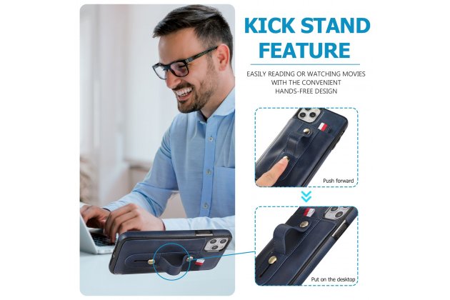 Кожаный чехол MyPads для Apple iPhone 11 Pro (Эпл Айфон 11 Про) с отделением для карт