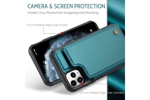 Кожаный чехол MyPads для iPhone 11 Pro с кожаным держателем для карт и подставкой