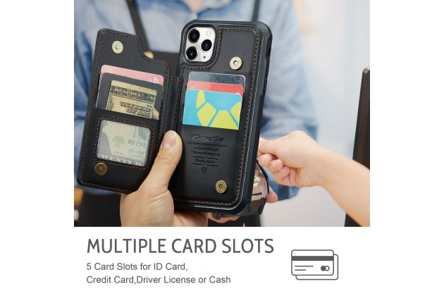 Кожаный чехол MyPads для iPhone 11 Pro с держателем для карт