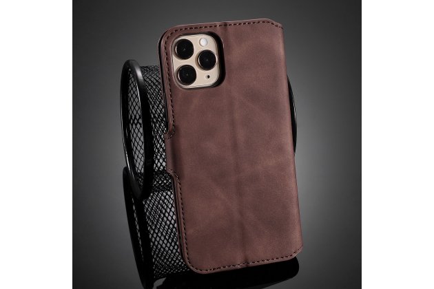 Кожаный чехол с визитницей из экокожи MyPads для iPhone 11 Pro