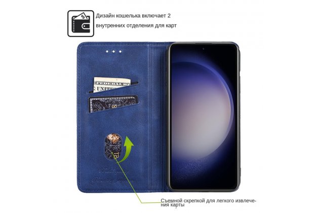 Кожаный чехол MyPads для iPhone 11 Pro, синий