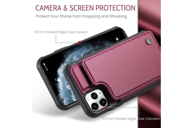 Кожаный чехол MyPads для iPhone 11 Pro с держателем для карт