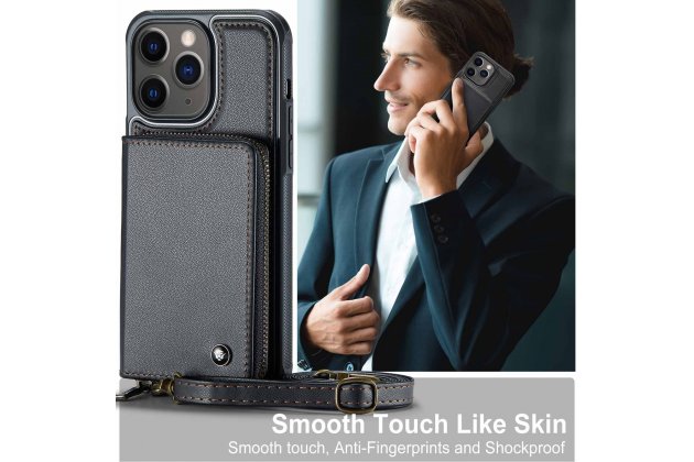 Кожаный чехол MyPads для Apple iPhone 11 Pro (Эпл Айфон 11 Про) с ремешком и RFID-блокировкой, держателем для карт и подставкой