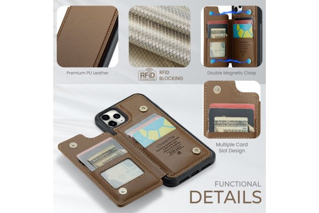 Кожаный чехол MyPads для iPhone 11 Pro с держателем для карт