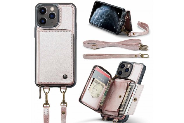 Кожаный чехол MyPads для Apple iPhone 11 Pro (Эпл Айфон 11 Про) с ремешком и RFID-блокировкой, держателем для карт и подставкой