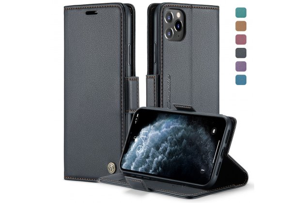 Кожаный чехол MyPads для iPhone 11 Pro с RFID-блокировкой и магнитной застежкой