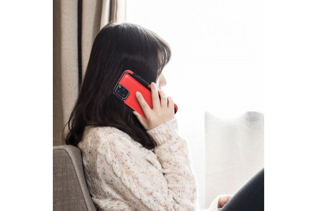 Кожаный чехол MyPads для iPhone 11 Pro с отделением для карты