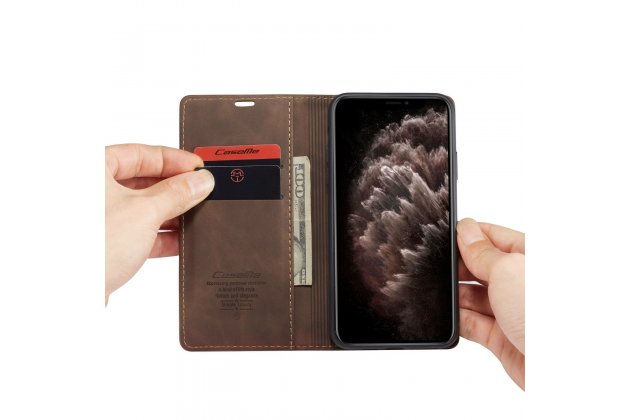 Кожаный чехол MyPads для iPhone 11 Pro с визитницей