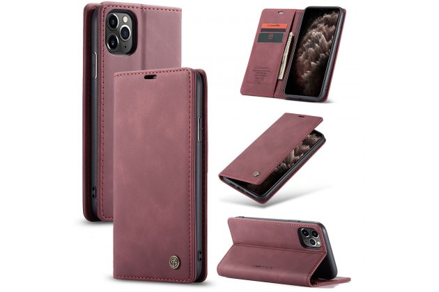 Кожаный чехол MyPads для iPhone 11 Pro с визитницей из экокожи