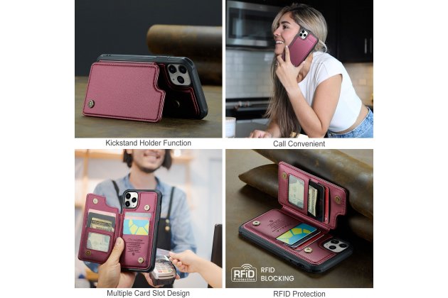 Кожаный чехол MyPads для iPhone 11 Pro с держателем для карт