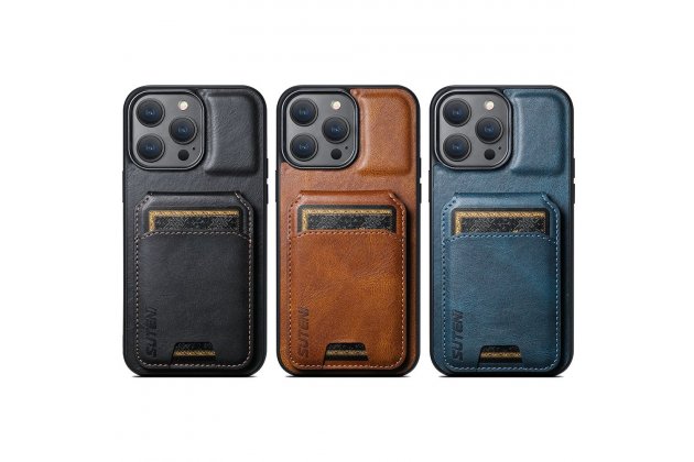 Кожаный чехол MyPads с карманом для карт iPhone 11 Pro / коричневый