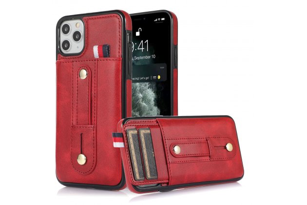 Кожаный чехол MyPads для Apple iPhone 11 Pro (Эпл Айфон 11 Про) с отделением для карт