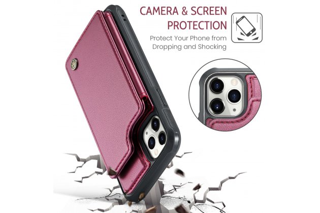 Кожаный чехол MyPads для iPhone 11 Pro с держателем для карт