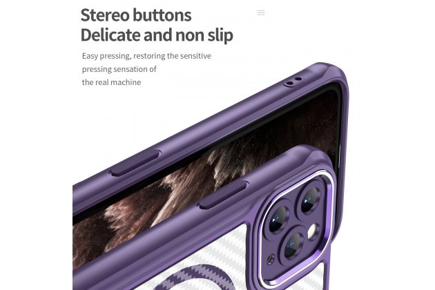 Магнитный чехол MyPads для Apple iPhone 11 Pro (Эпл Айфон 11 Про) с текстурой углеродного волокна